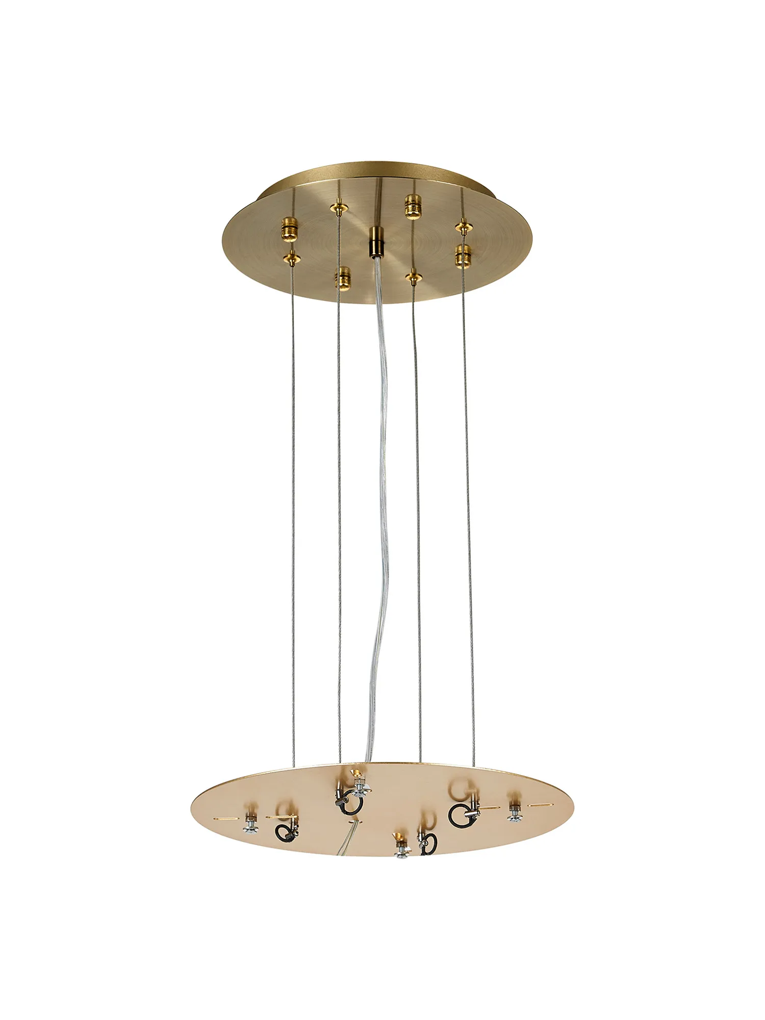 D0931AB  Lowan 290mm, 3m Suspension Plate c/w Power Cable To Lower Flush Fittings, Antique Brass Max Load 40kg (ONLY TESTED FOR OUR RANGE OF PRODUCTS)
